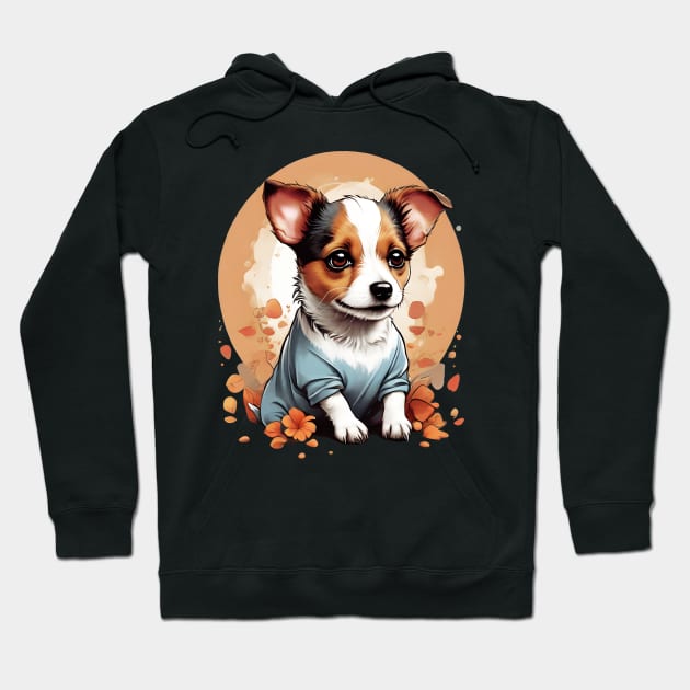 Cute Jack Russell Puppy Hoodie by TMBTM